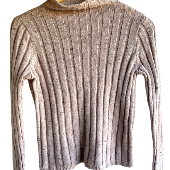 Madewell wool blend Cream Cowl Neck Sweater with Ribbed Texture - Picture 3 of 8